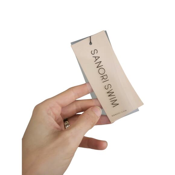 Sanori Sao Paulo Bikini Top Black Size Large Cut Outs Adjustable Straps Swim NEW - Picture 7 of 10